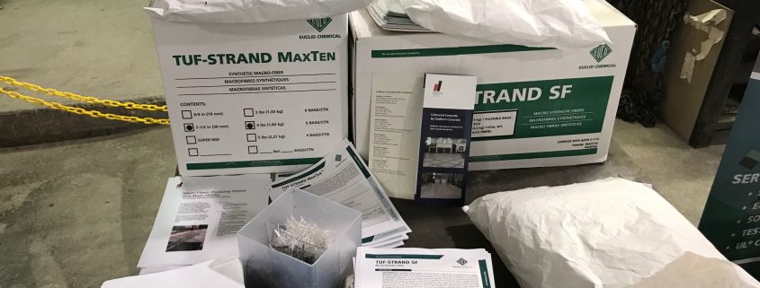Box's of sample TufStrandSF Maxten Fibre strands and description papers of the fibres
